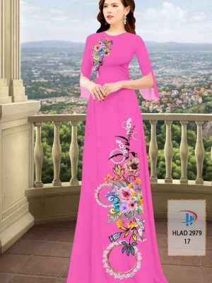 Vải Áo Dài Hoa In 3D AD HLAD2979 26
